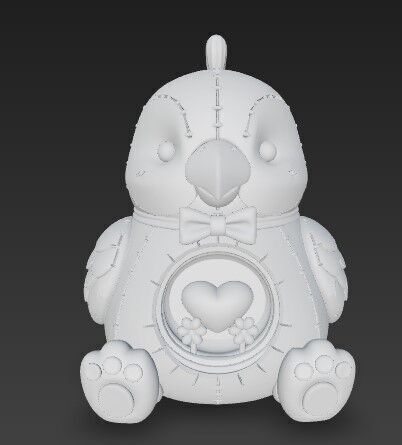 3D Printable Cute Parrot Figurine 3D print model_13