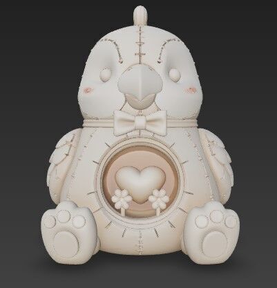 3D Printable Cute Parrot Figurine 3D print model_3