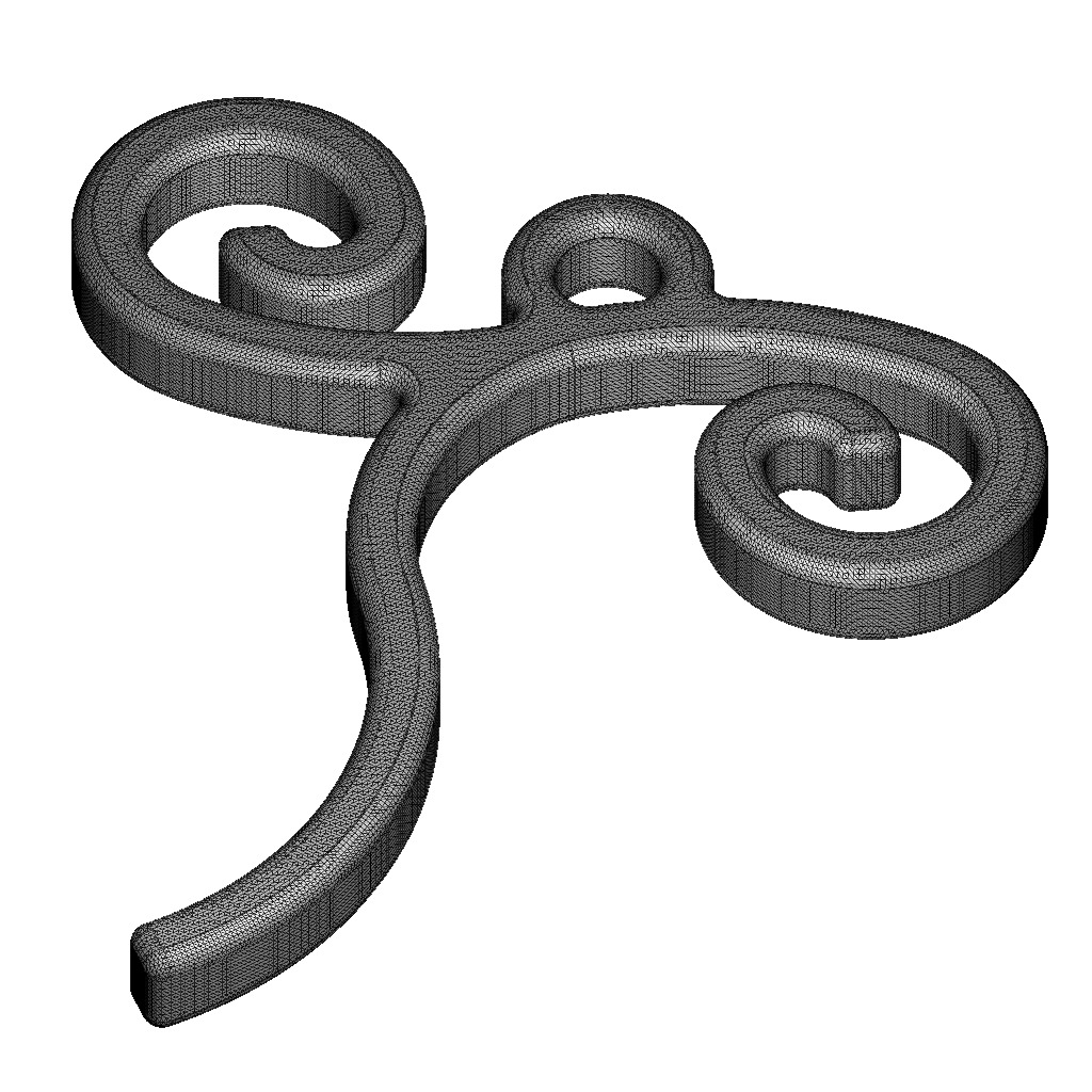 Stylish Pendant Letter T 3D print model_4