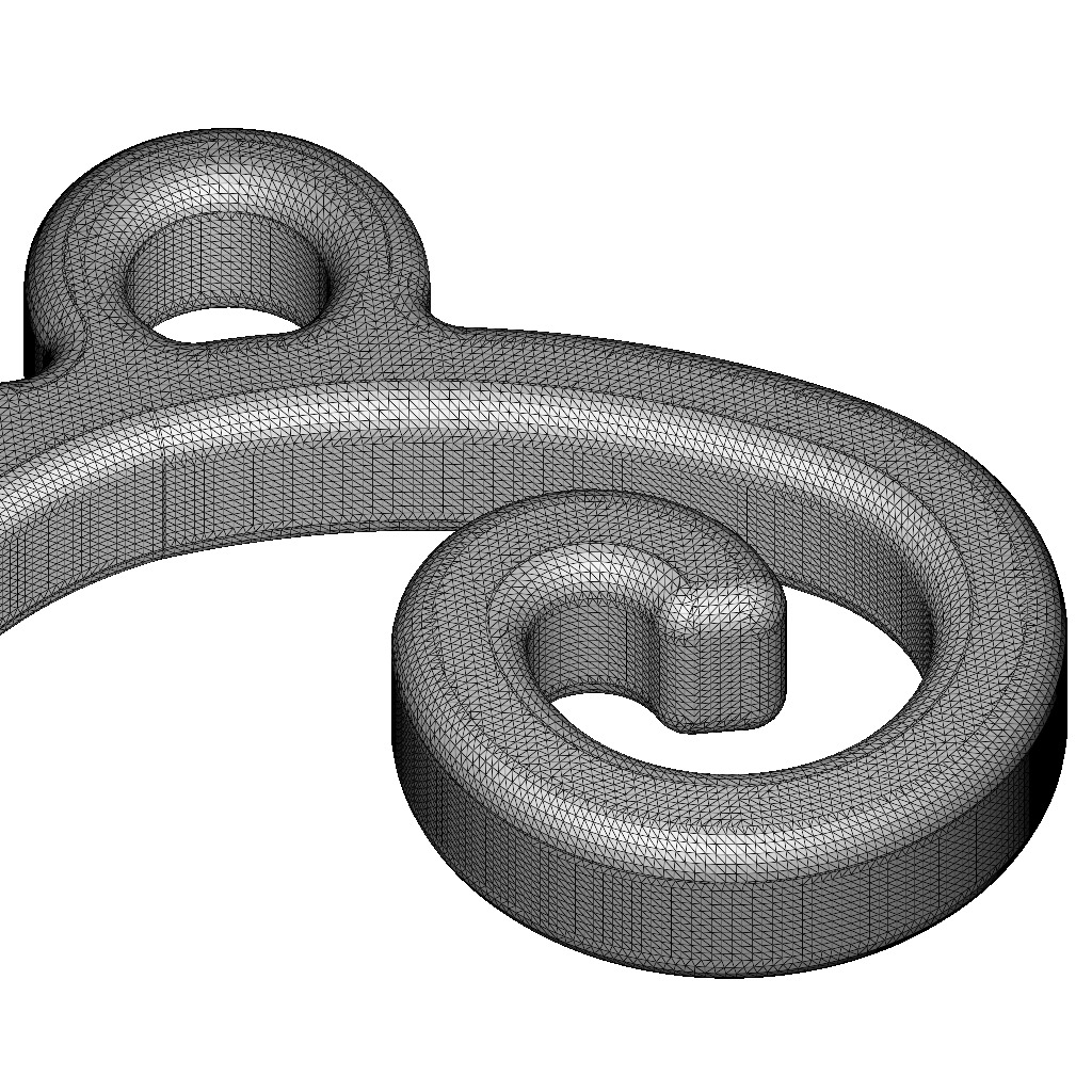 Stylish Pendant Letter T 3D print model_5