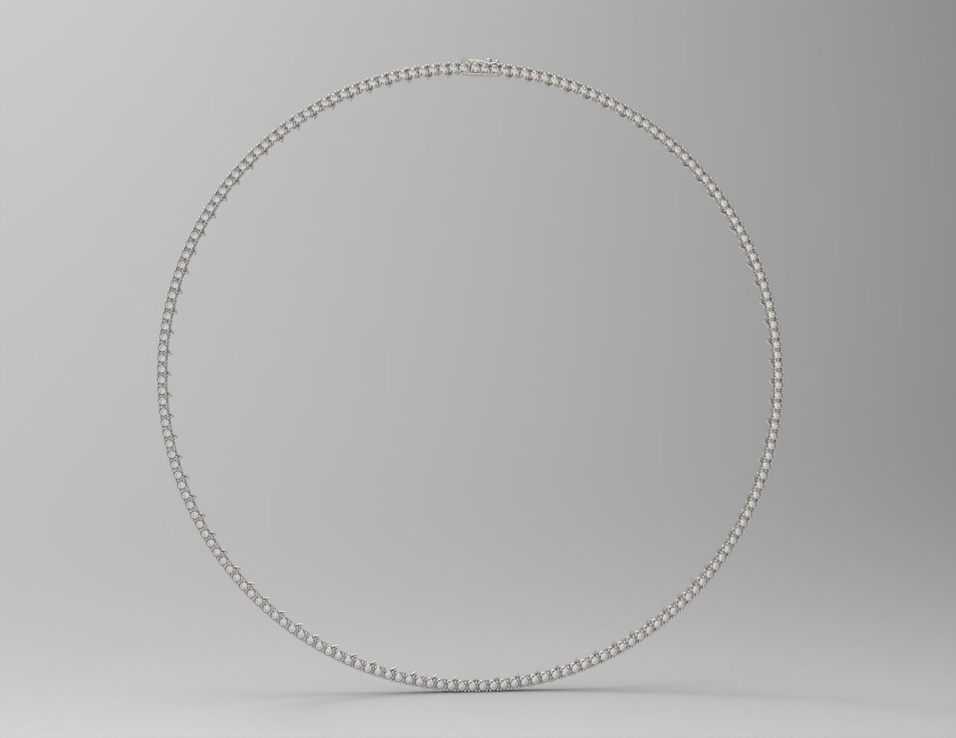 Tennis Necklace 0l03ct Full Diamond 3D print model