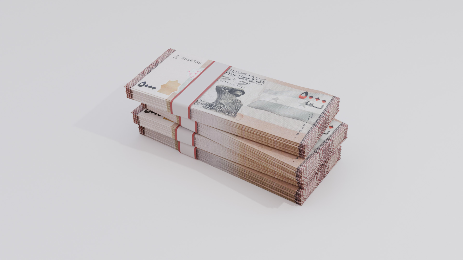 5000 Syria Syrian Pound Currency Low-poly 3D model_1