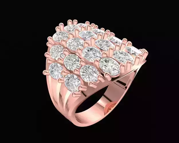 41a Oval diamond fashion ring for women 