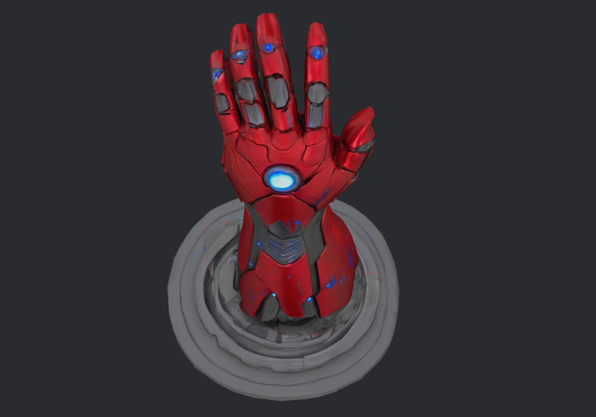Iron-Men Hand 3d print-ready file Low Poly 3D print model_11