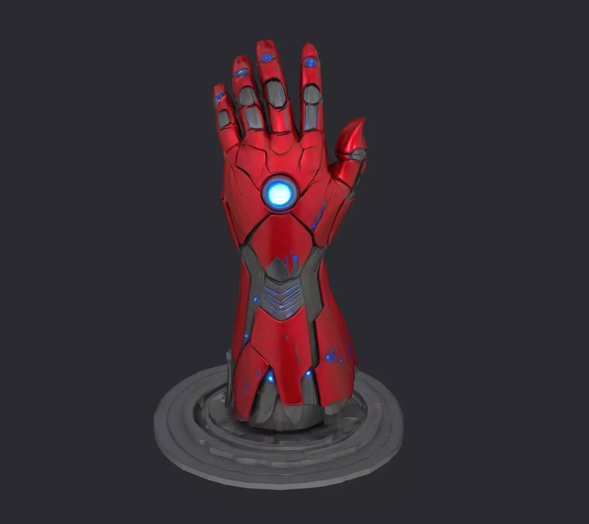 Iron-Men Hand 3d print-ready file Low Poly 3D print model_0