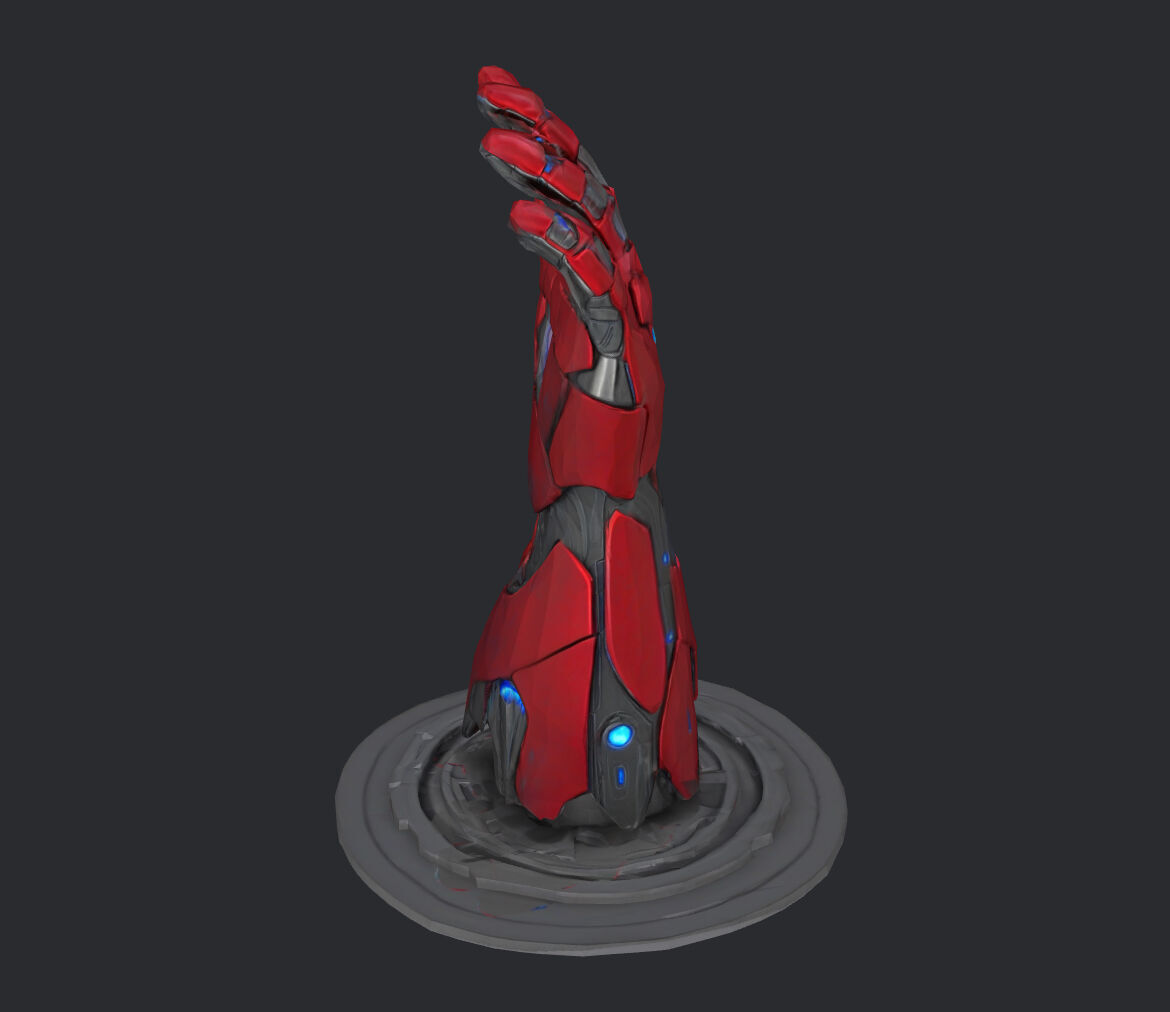 Iron-Men Hand 3d print-ready file Low Poly 3D print model_2