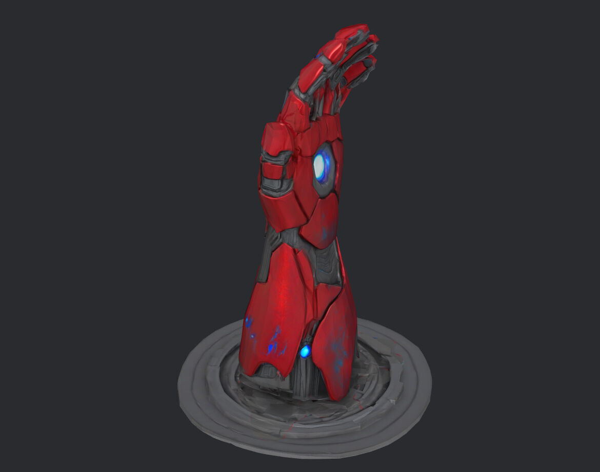 Iron-Men Hand 3d print-ready file Low Poly 3D print model_6