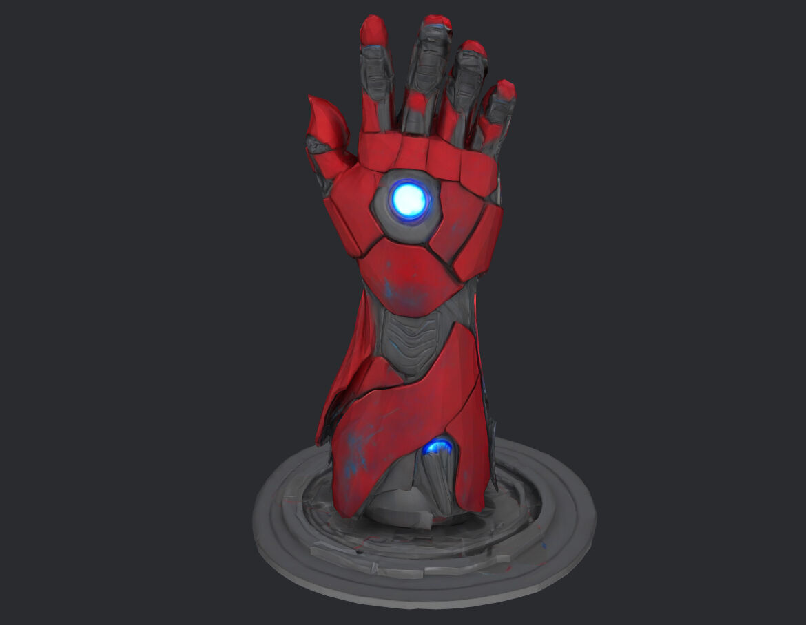 Iron-Men Hand 3d print-ready file Low Poly 3D print model_4