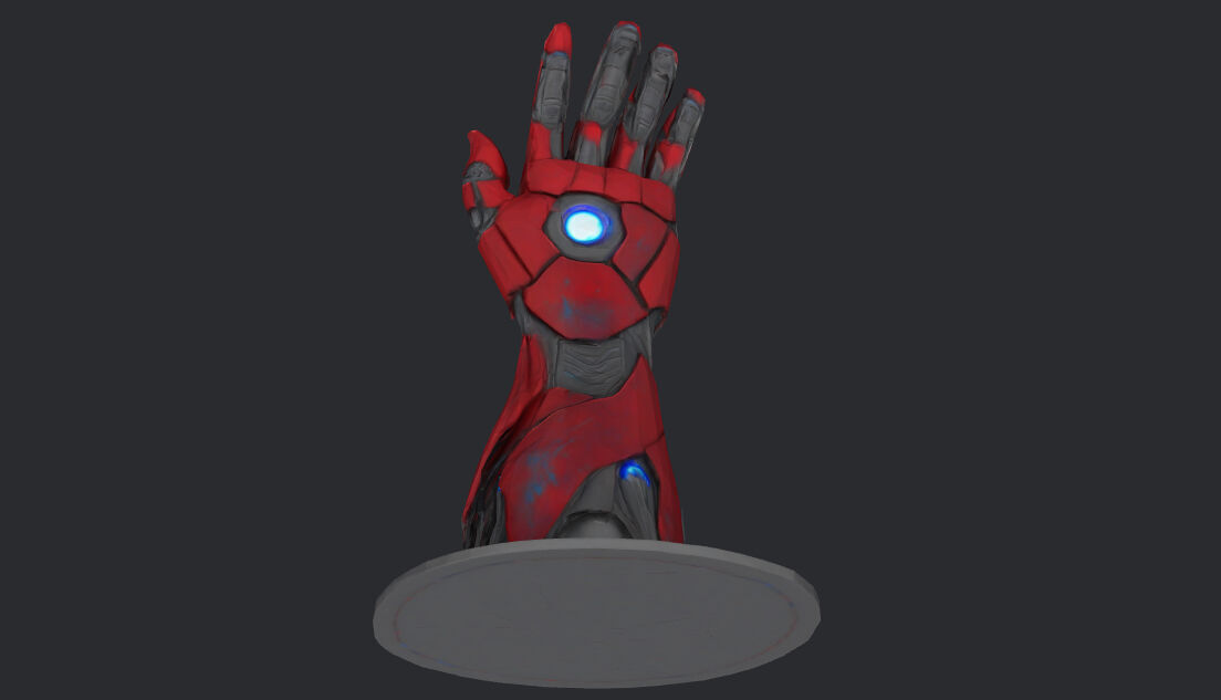 Iron-Men Hand 3d print-ready file Low Poly 3D print model_16