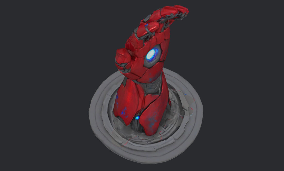 Iron-Men Hand 3d print-ready file Low Poly 3D print model_9