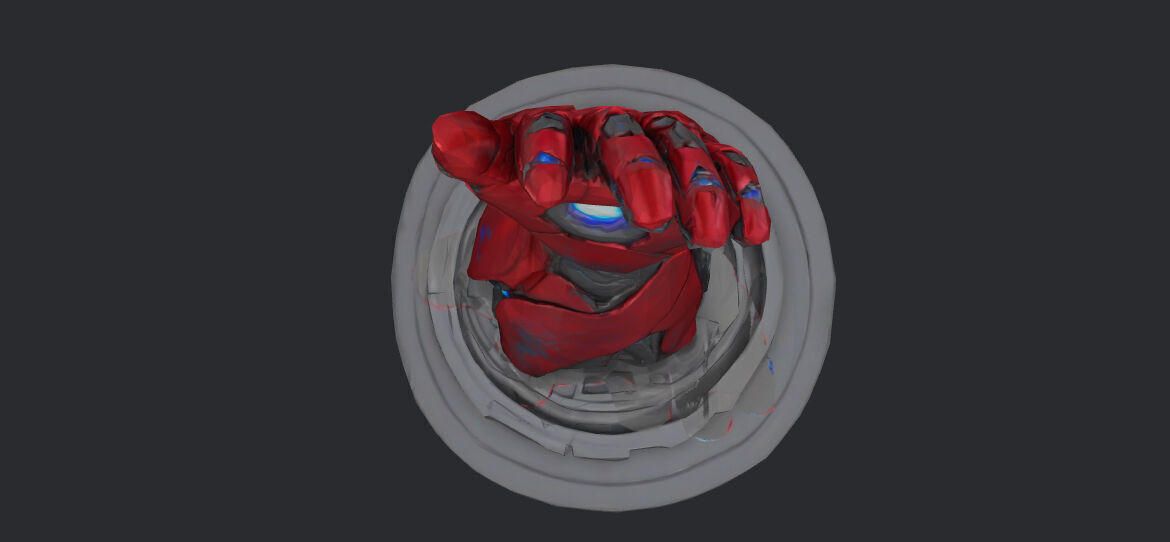 Iron-Men Hand 3d print-ready file Low Poly 3D print model_8