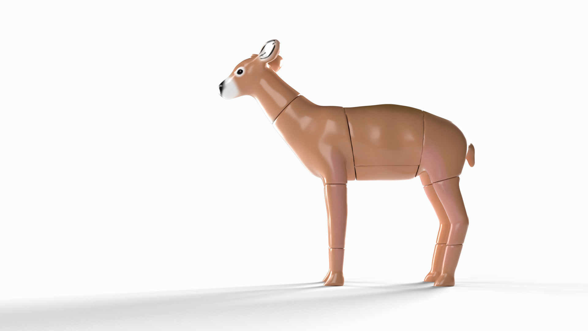 Deer decoy Low-poly 3D model_2