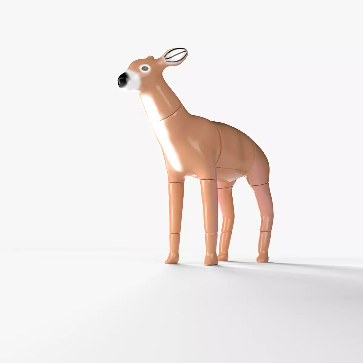 Deer decoy Low-poly 3D model_0
