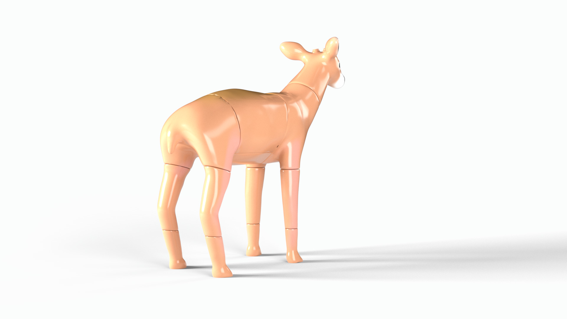Deer decoy Low-poly 3D model_5