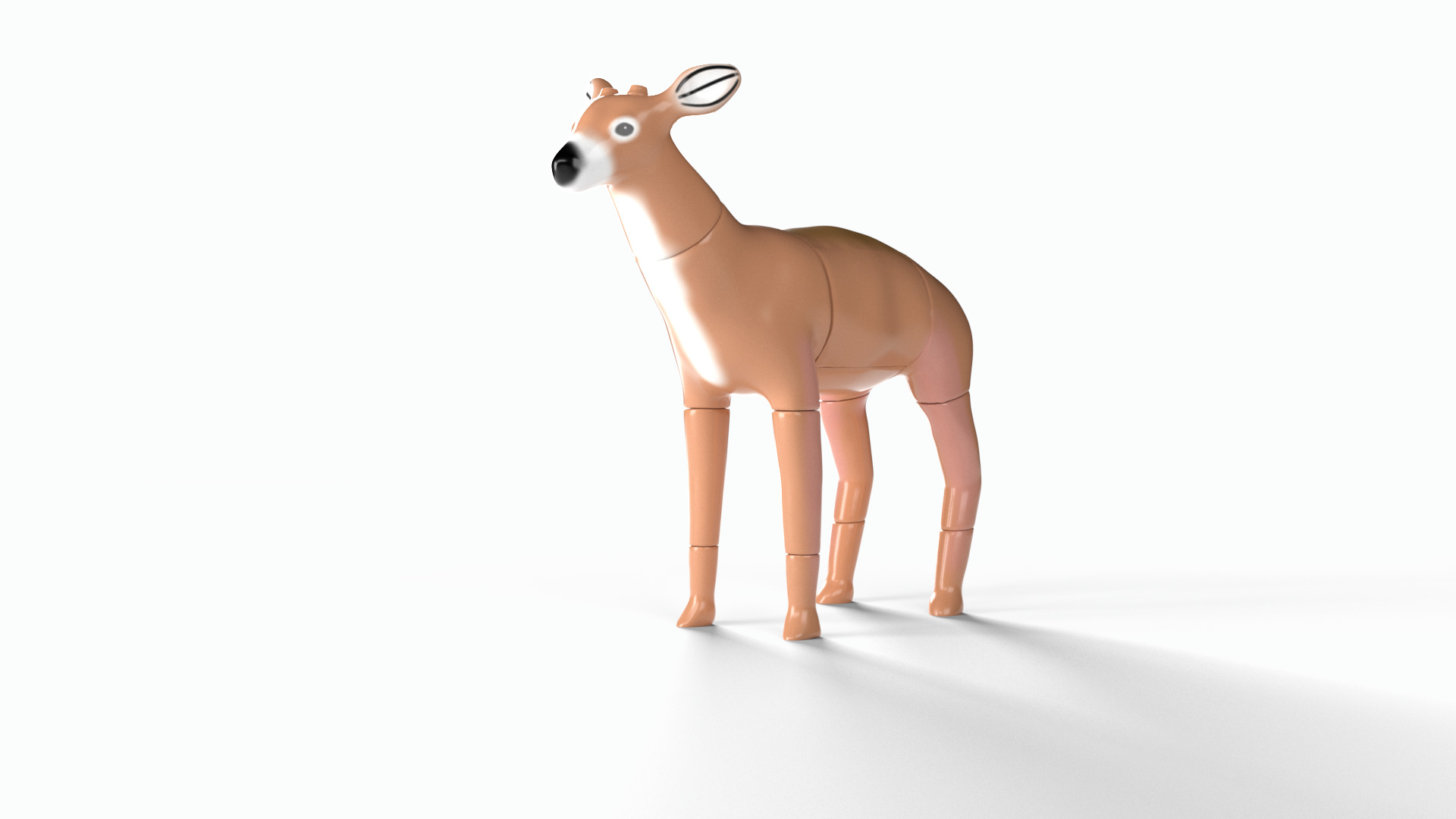 Deer decoy Low-poly 3D model_1