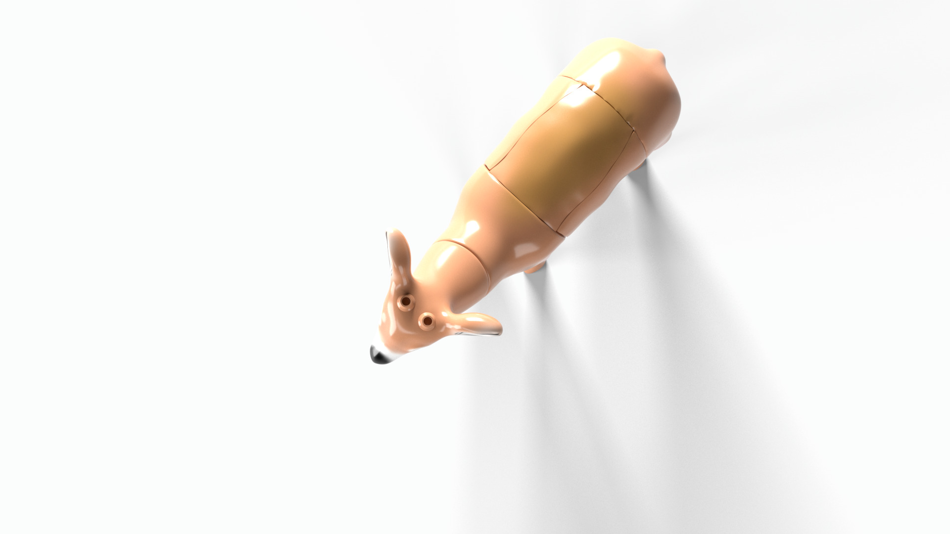 Deer decoy Low-poly 3D model_3
