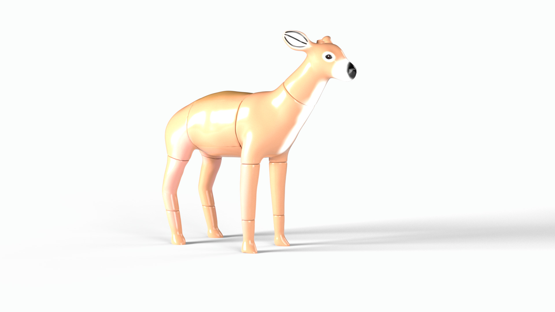 Deer decoy Low-poly 3D model_4
