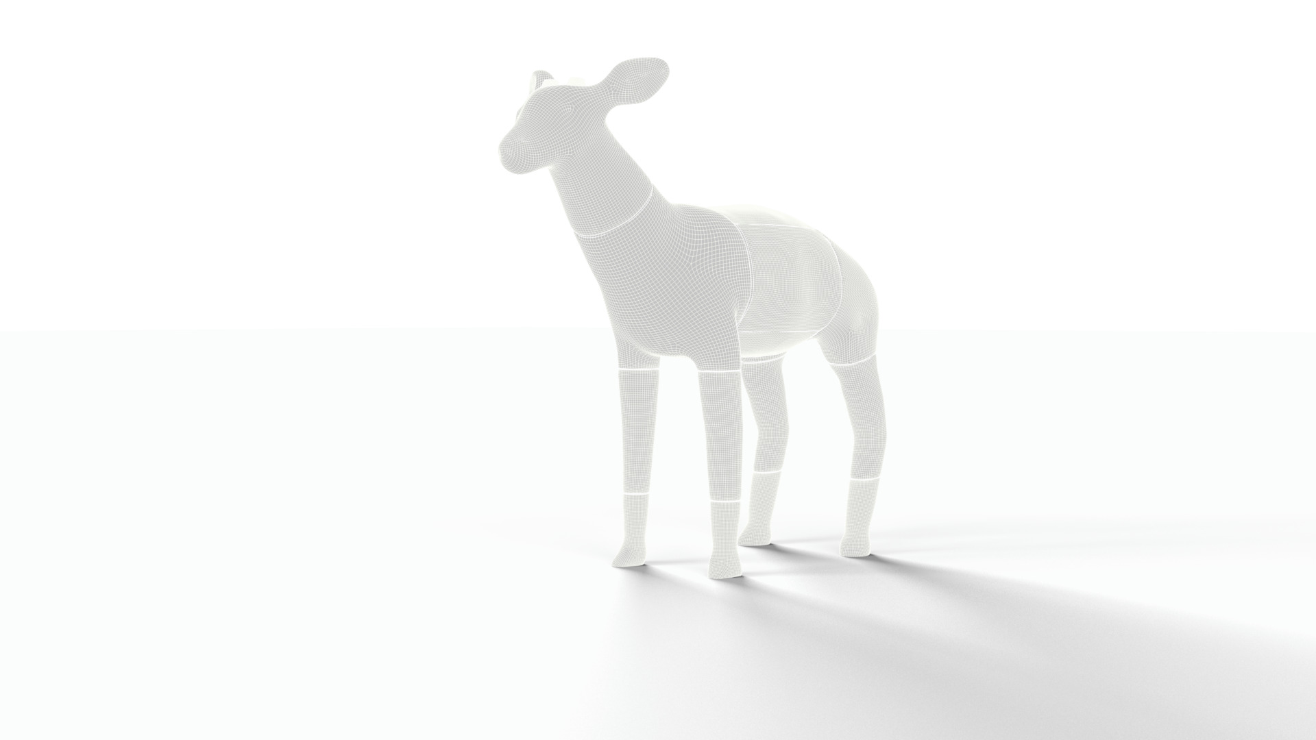 Deer decoy Low-poly 3D model_6