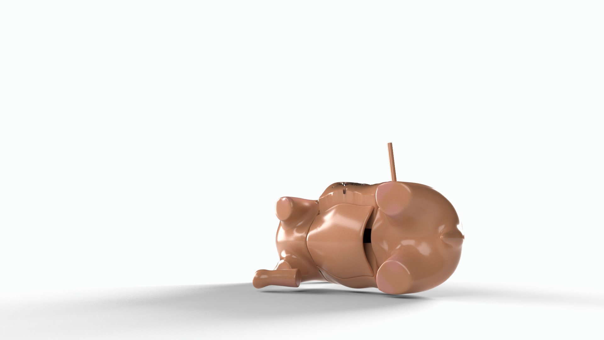 Deer decoy shot Low-poly 3D model_1