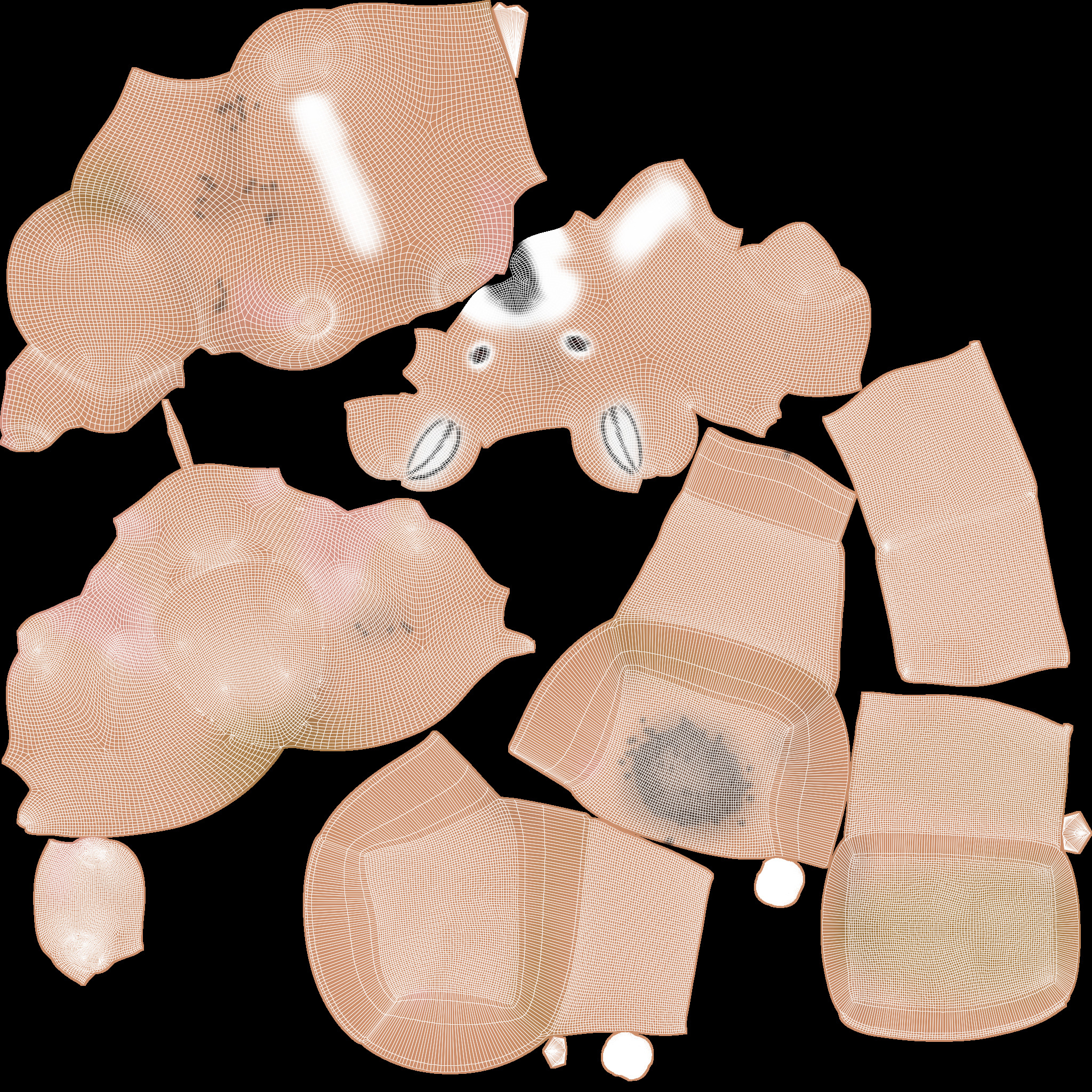 Deer decoy shot Low-poly 3D model_6