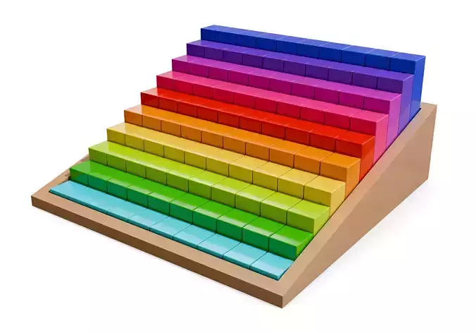 Juego de Bloques Apilables de construccion arcoiris