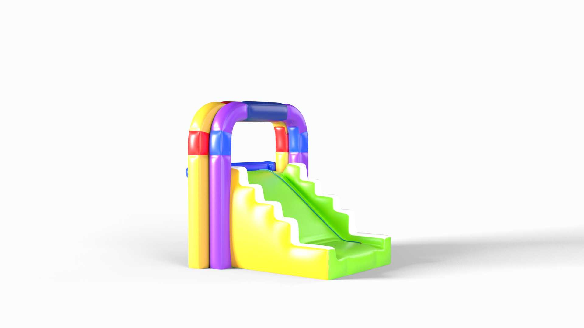Bouncy house Low-poly 3D model_4