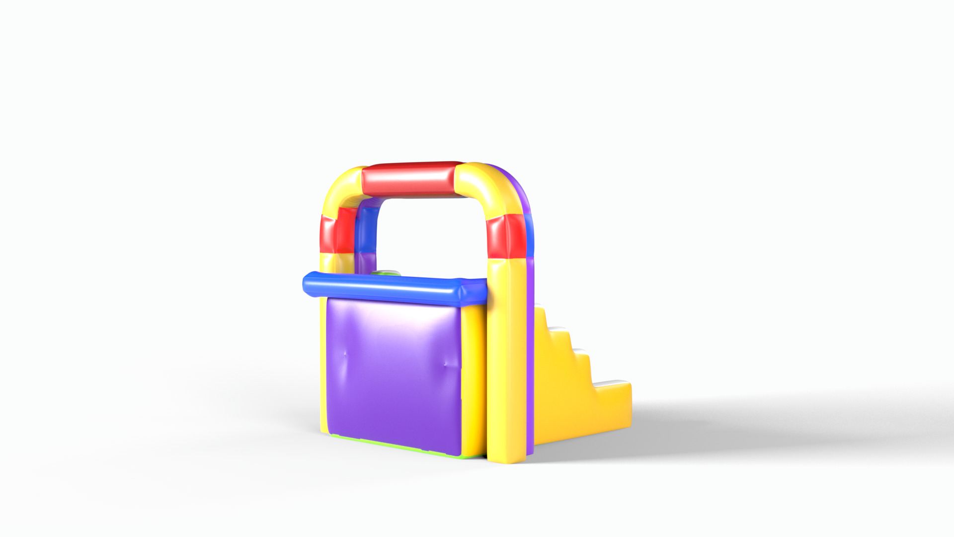 Bouncy house Low-poly 3D model_5