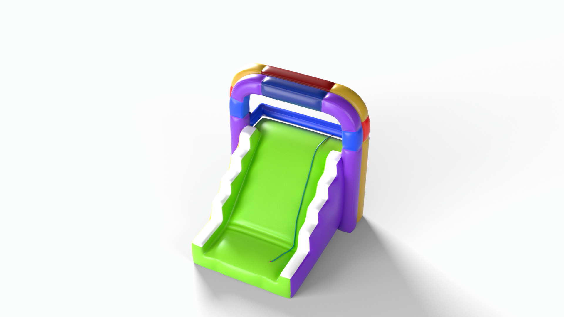 Bouncy house Low-poly 3D model_1