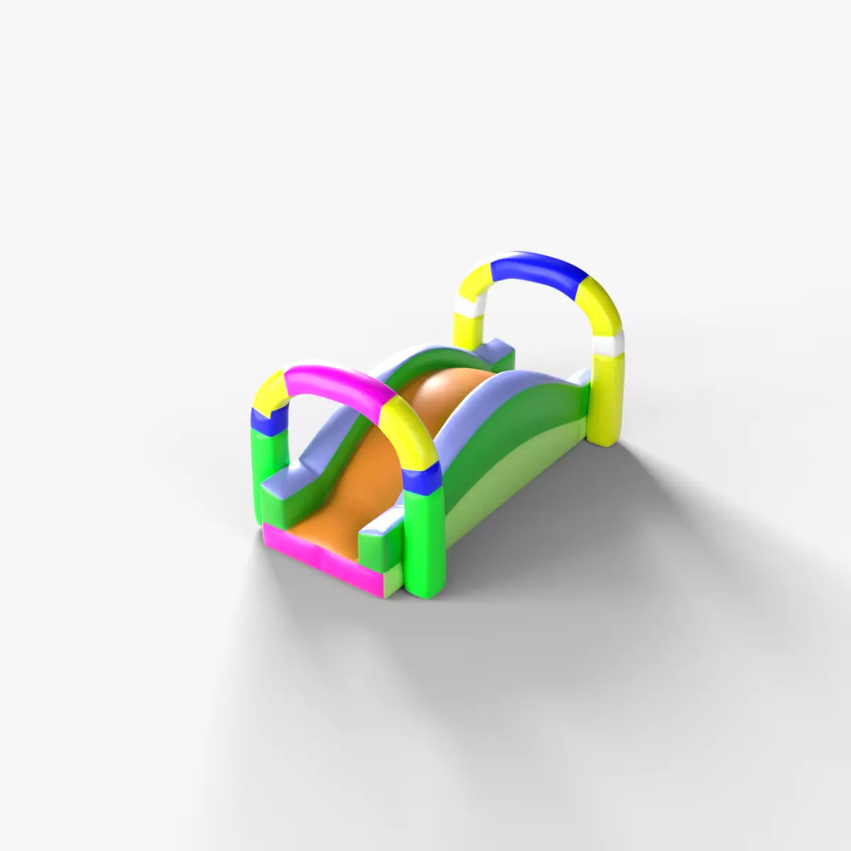 Bouncy house wave Low-poly 3D model