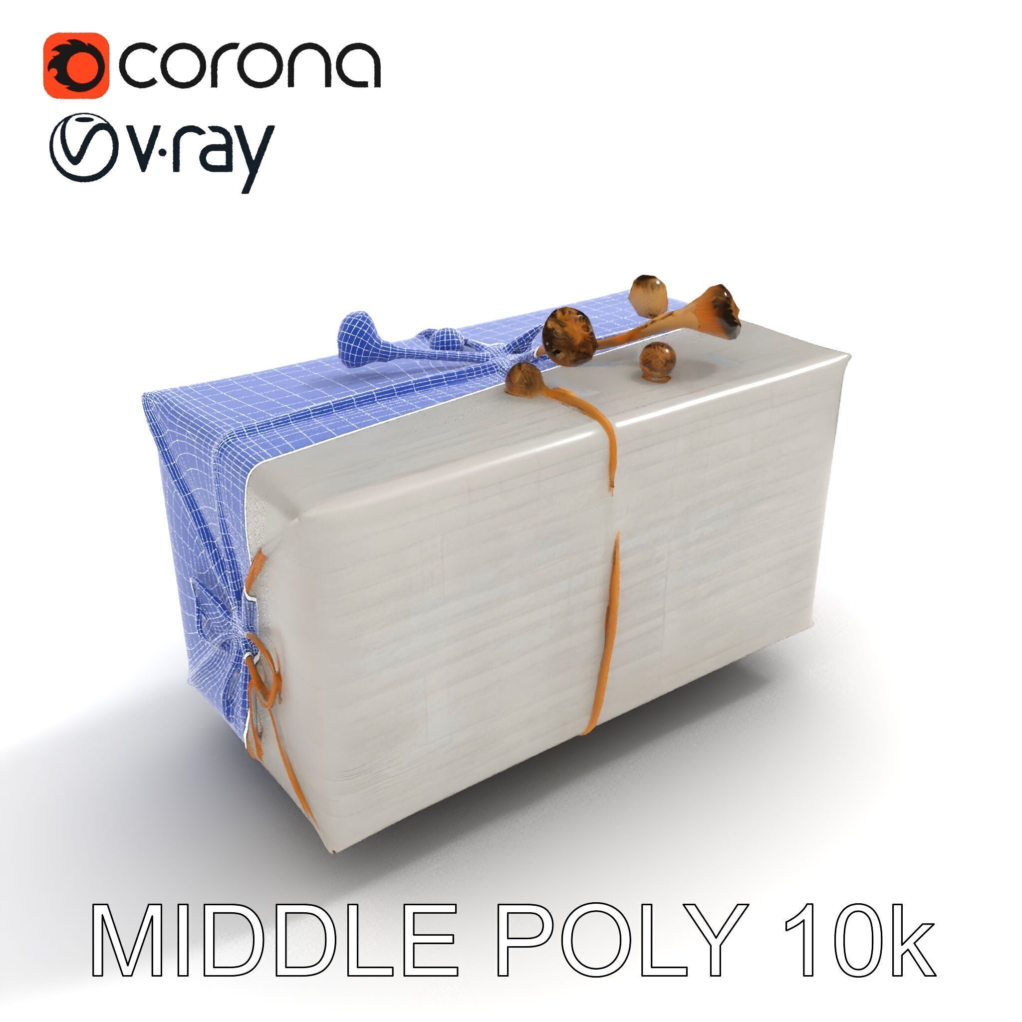 Elegant Gift Box Model Pack with Detailed Decoration Low-poly 3D model_27