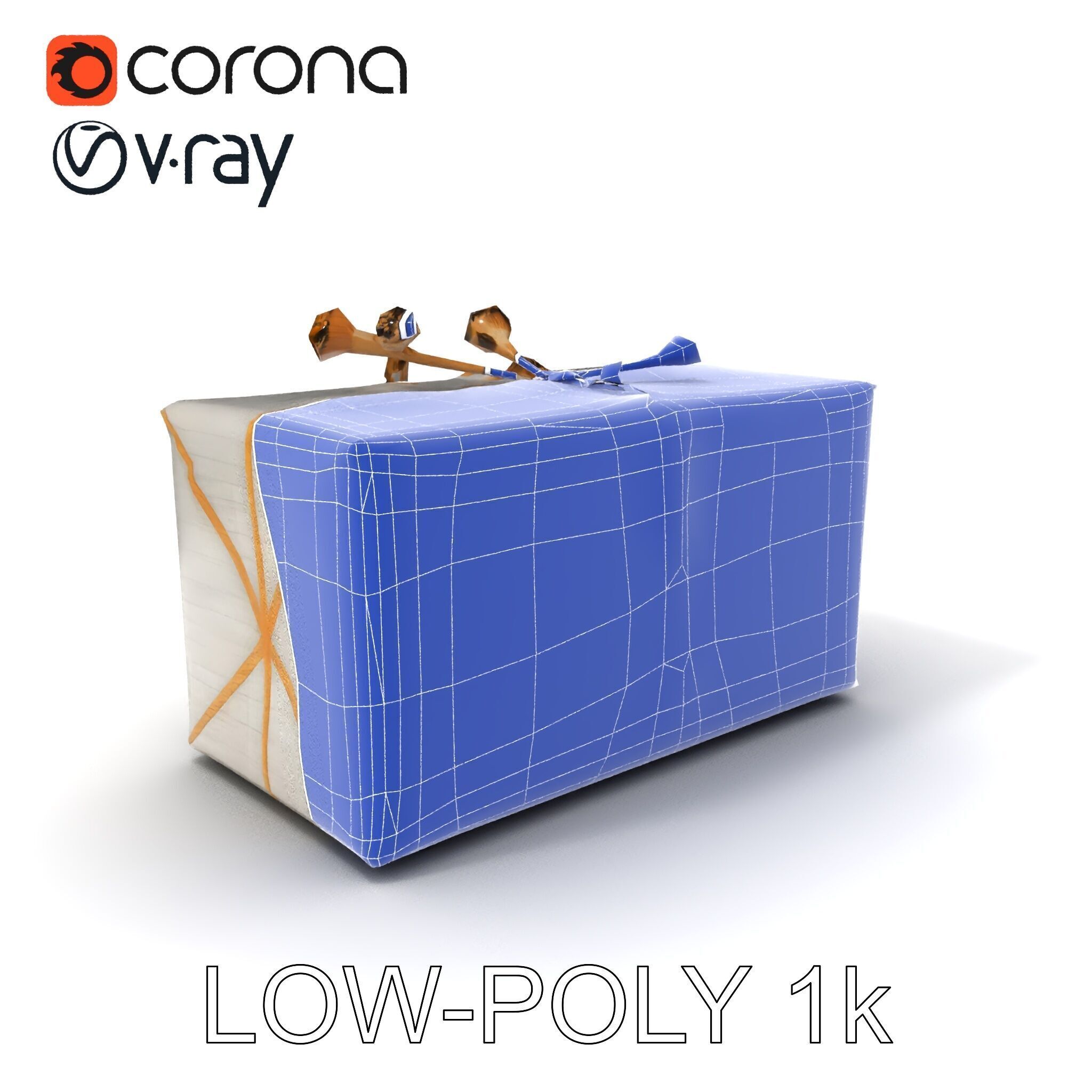 Elegant Gift Box Model Pack with Detailed Decoration Low-poly 3D model_7