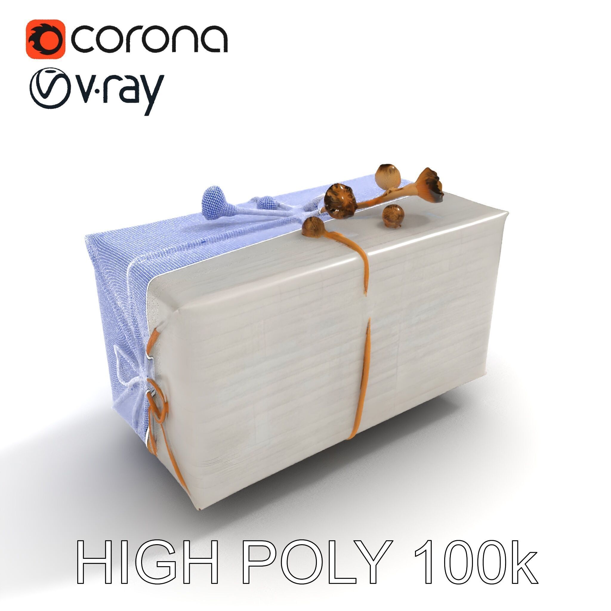 Elegant Gift Box Model Pack with Detailed Decoration Low-poly 3D model_29