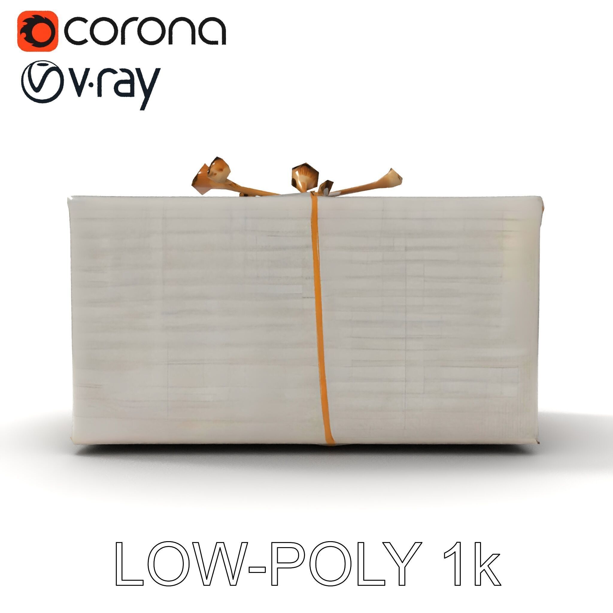 Elegant Gift Box Model Pack with Detailed Decoration Low-poly 3D model_23