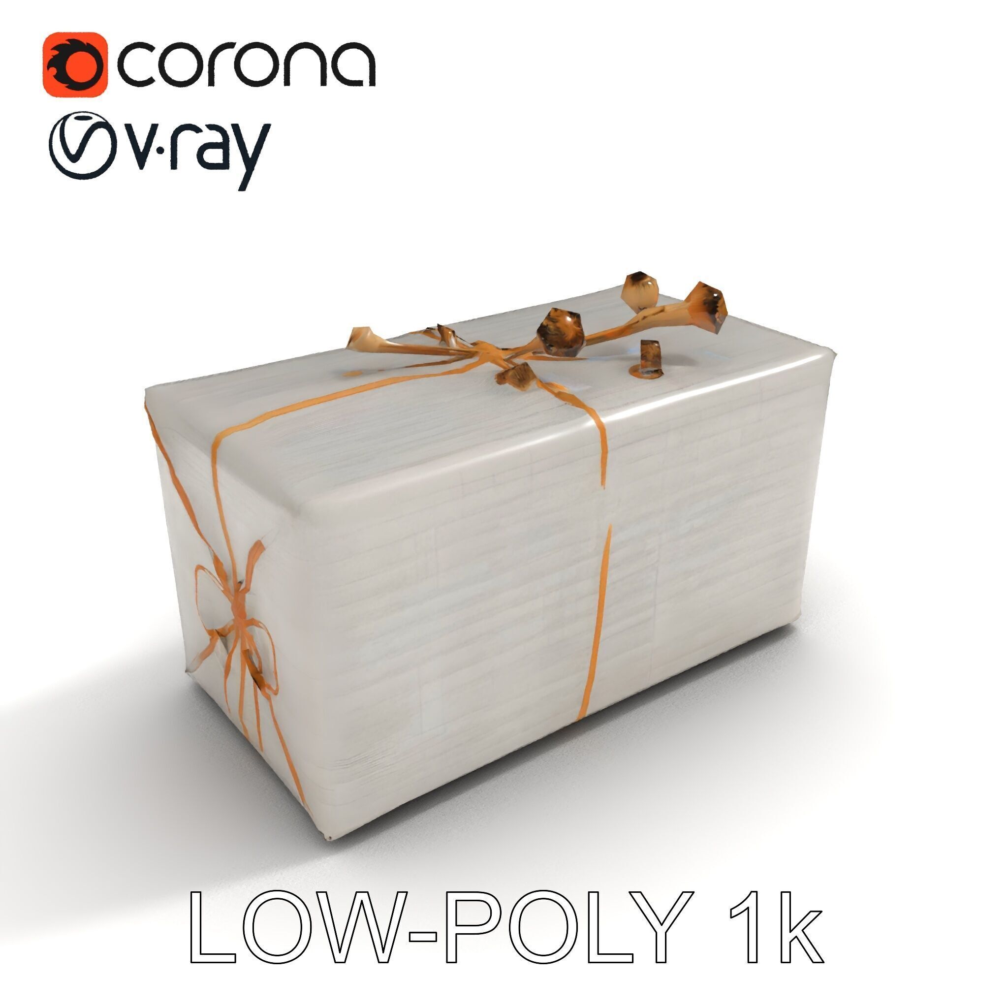 Elegant Gift Box Model Pack with Detailed Decoration Low-poly 3D model_15