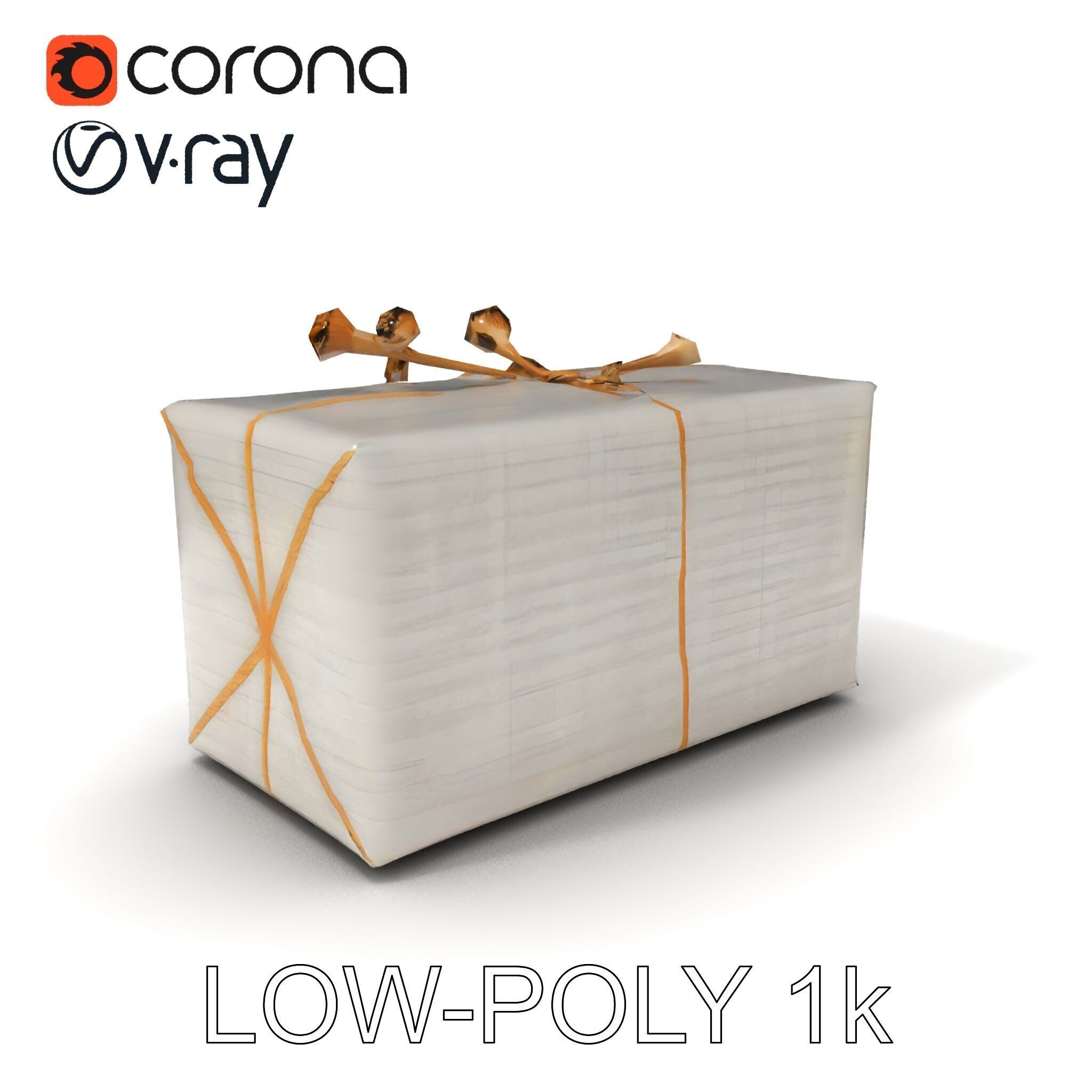 Elegant Gift Box Model Pack with Detailed Decoration Low-poly 3D model_18