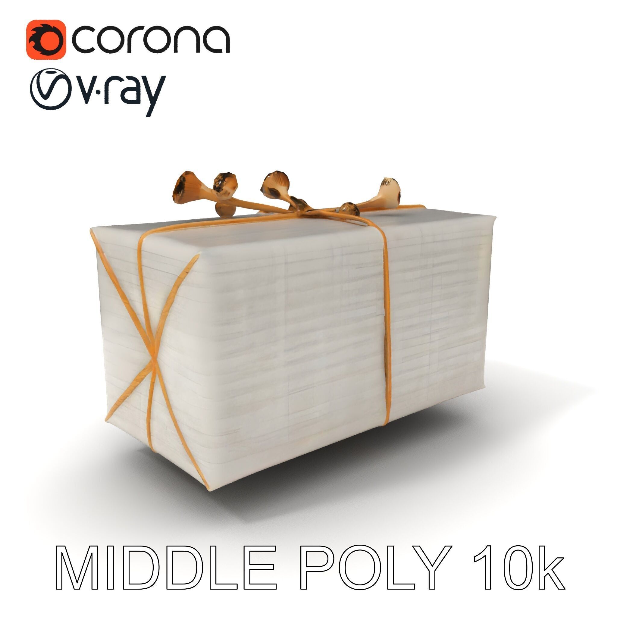 Elegant Gift Box Model Pack with Detailed Decoration Low-poly 3D model_12