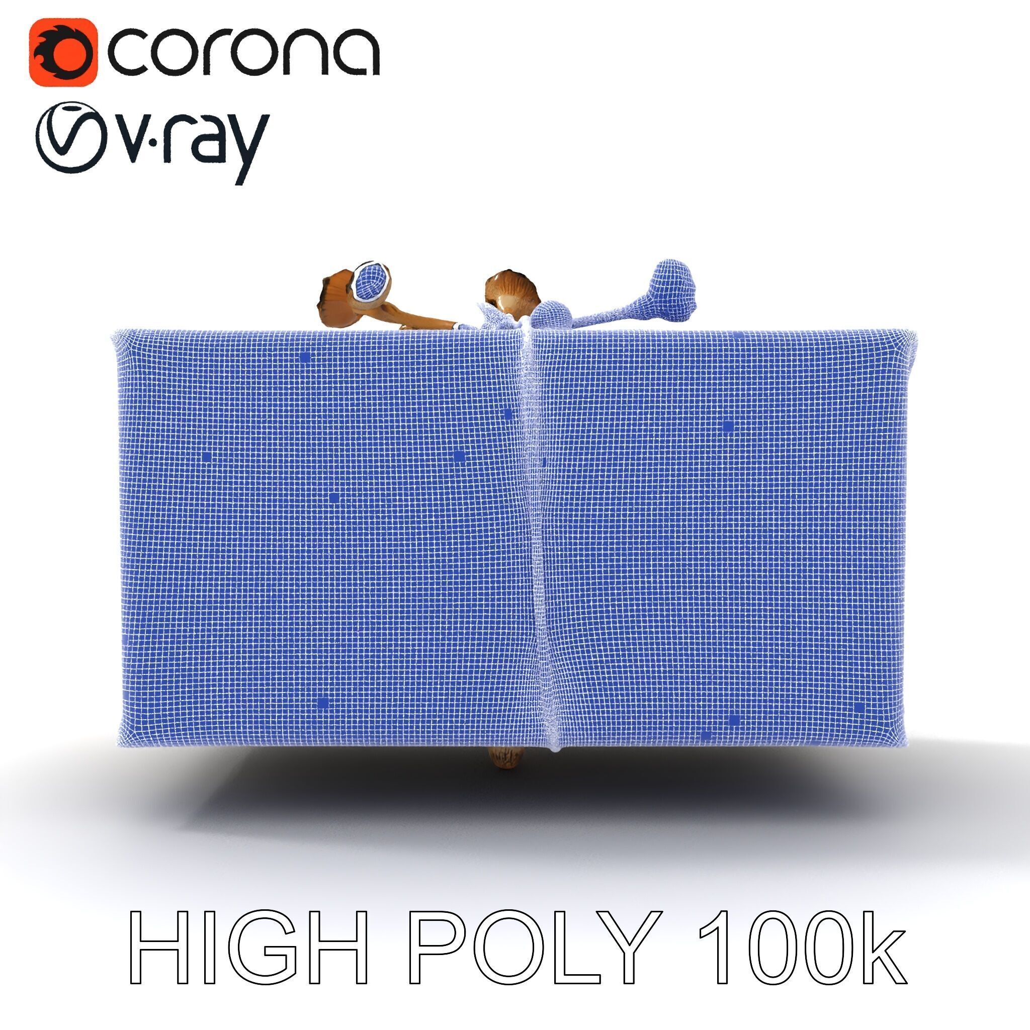 Elegant Gift Box Model Pack with Detailed Decoration Low-poly 3D model_32