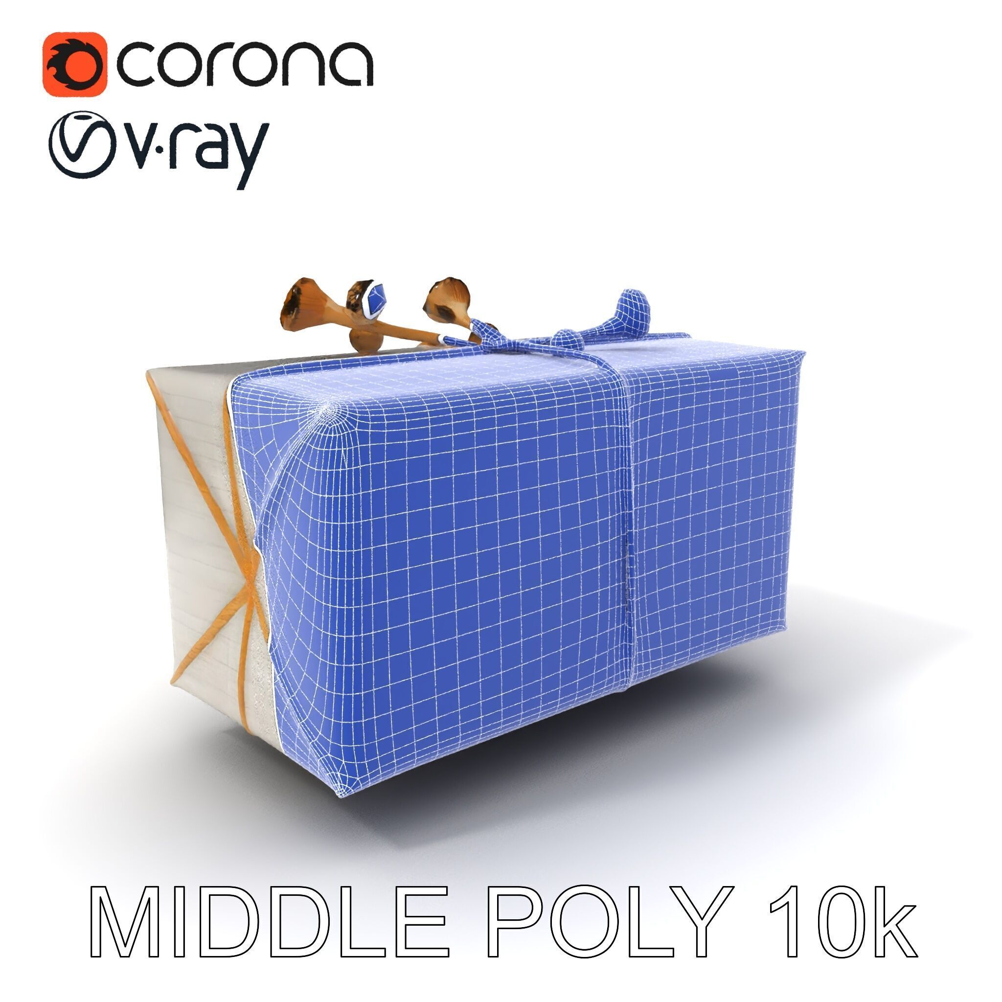 Elegant Gift Box Model Pack with Detailed Decoration Low-poly 3D model_14