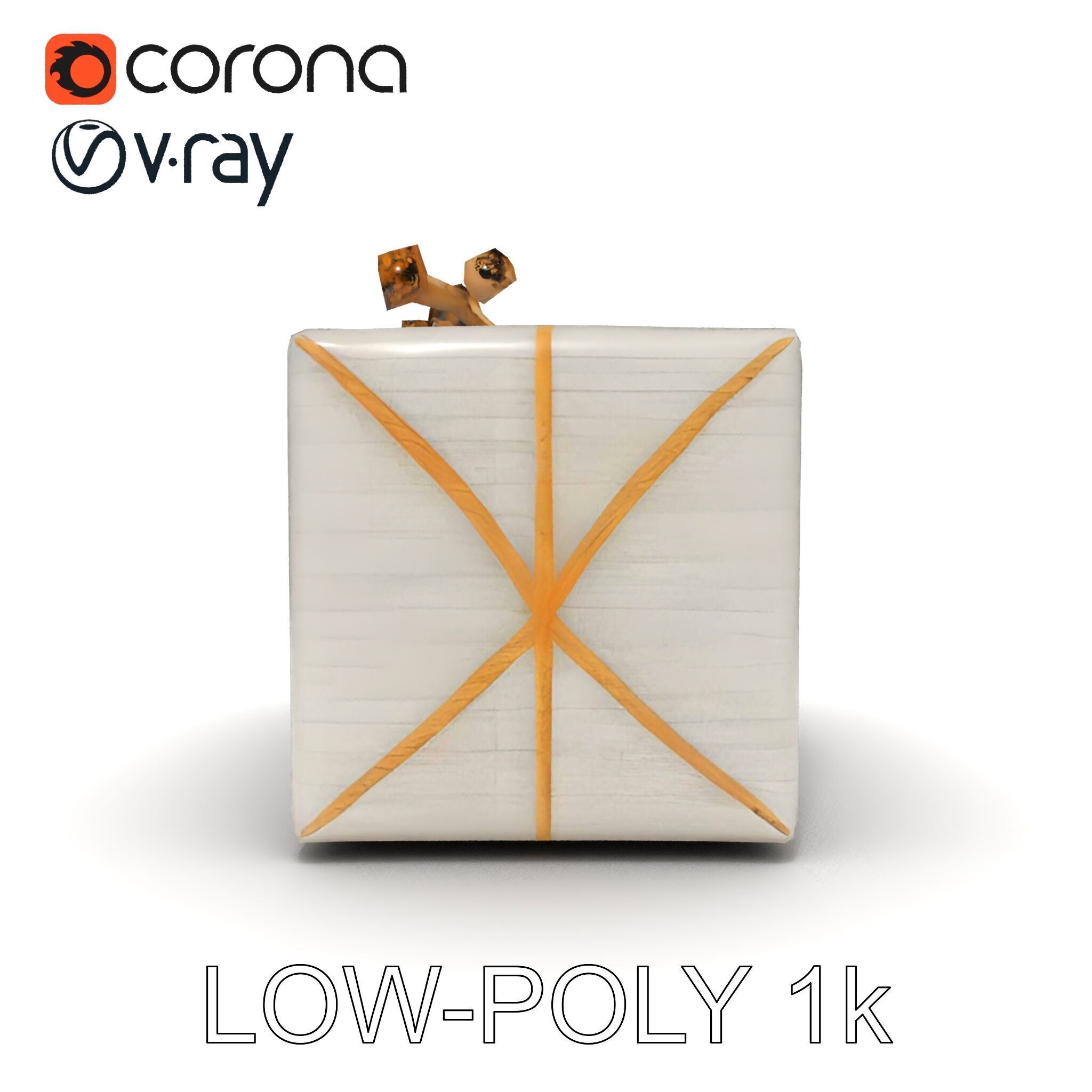 Elegant Gift Box Model Pack with Detailed Decoration Low-poly 3D model_28