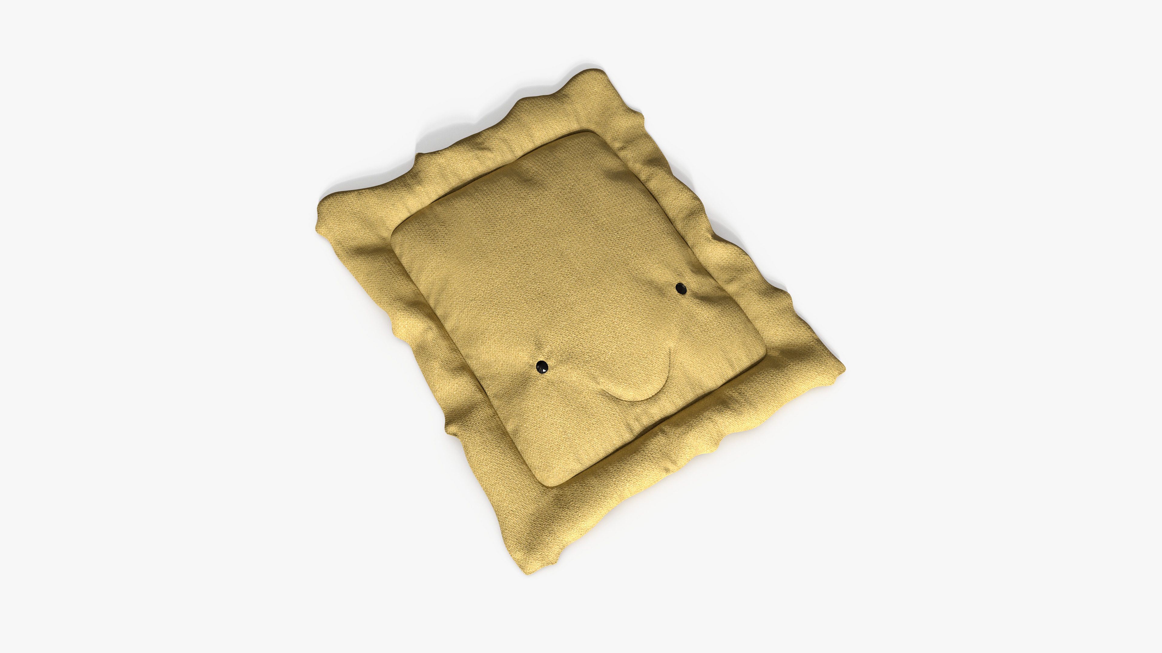 Ravioli Pillow Lying Down Low-poly 3D model_3