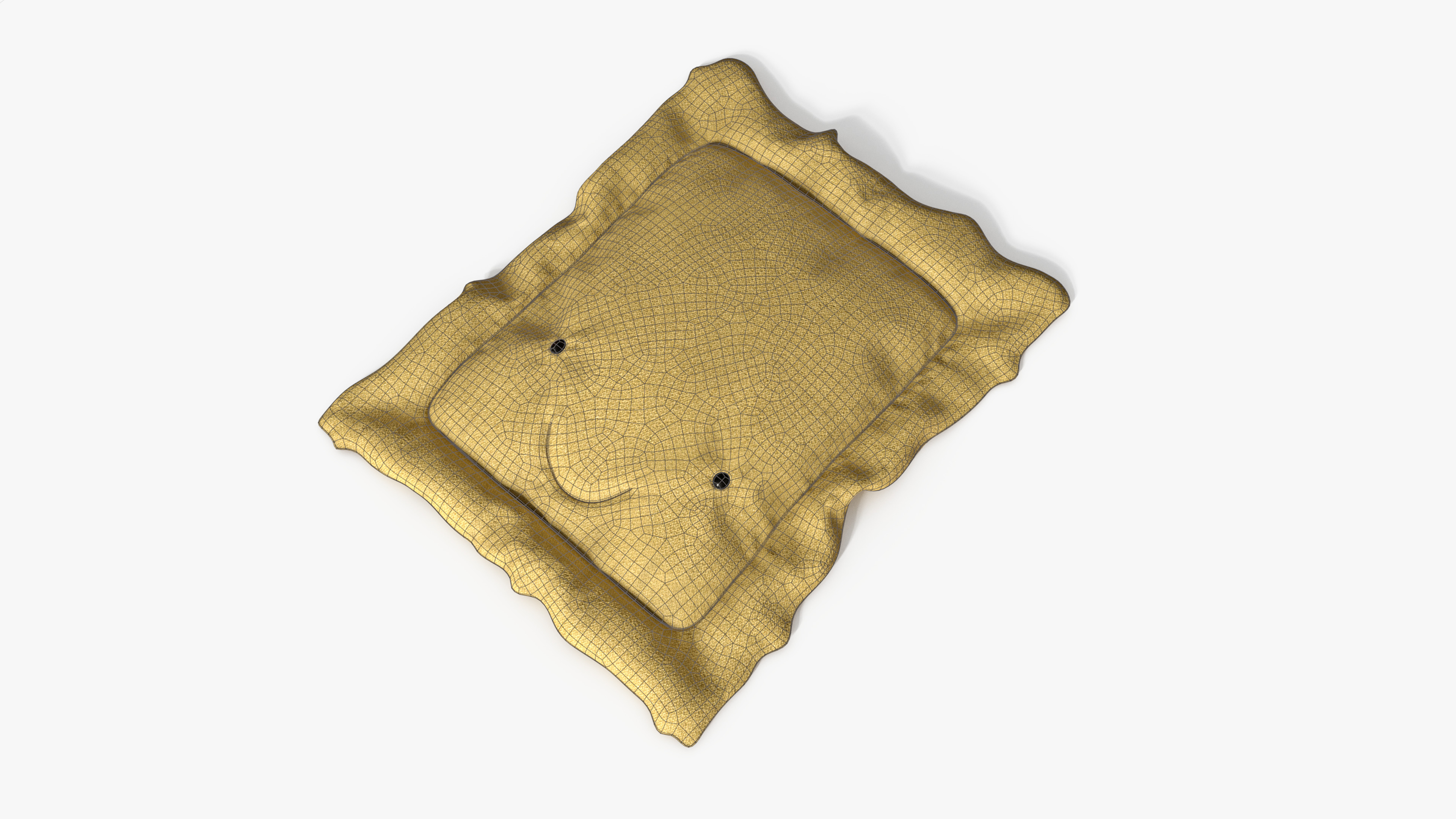 Ravioli Pillow Lying Down Low-poly 3D model_5