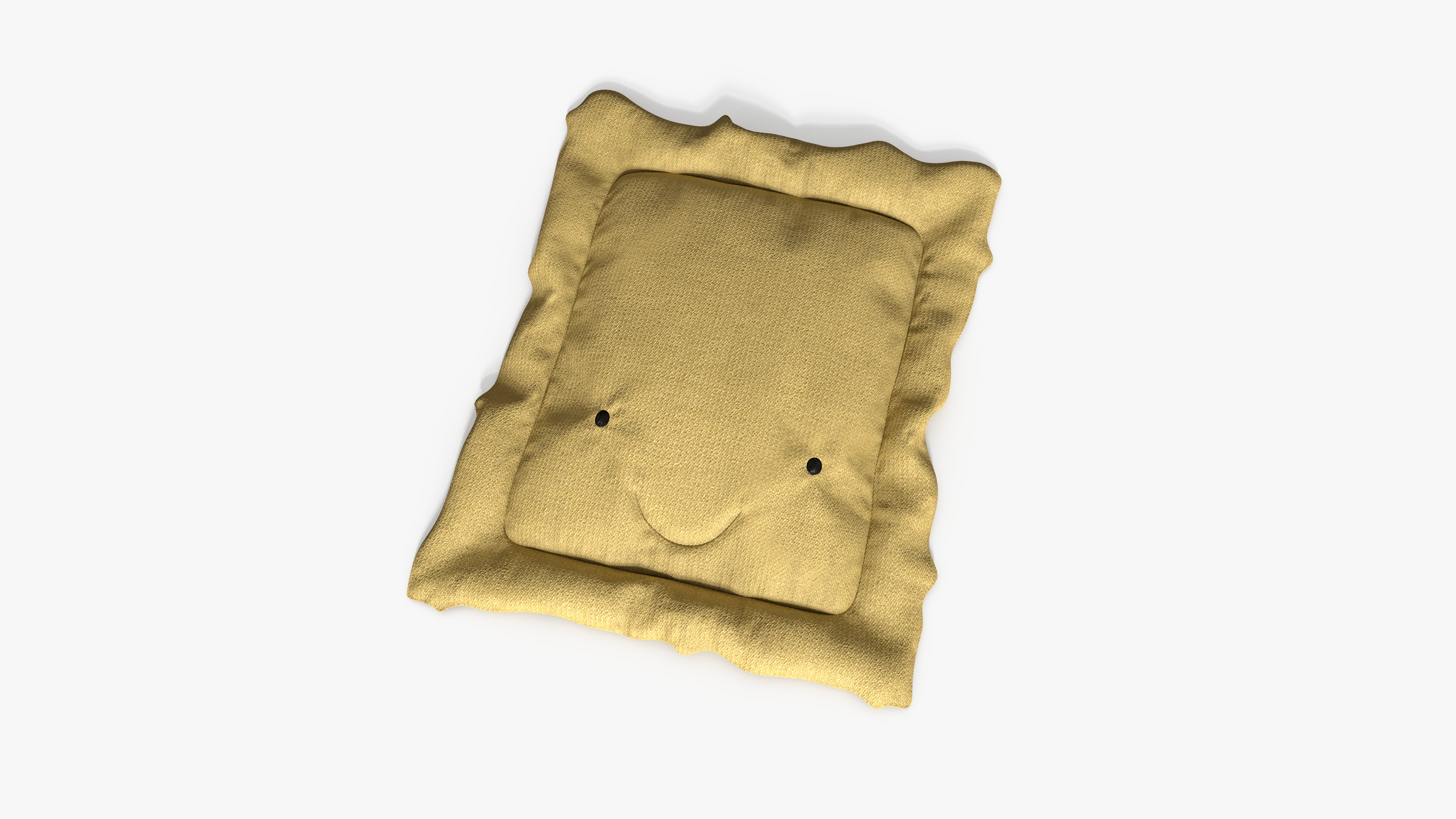 Ravioli Pillow Lying Down Low-poly 3D model_2