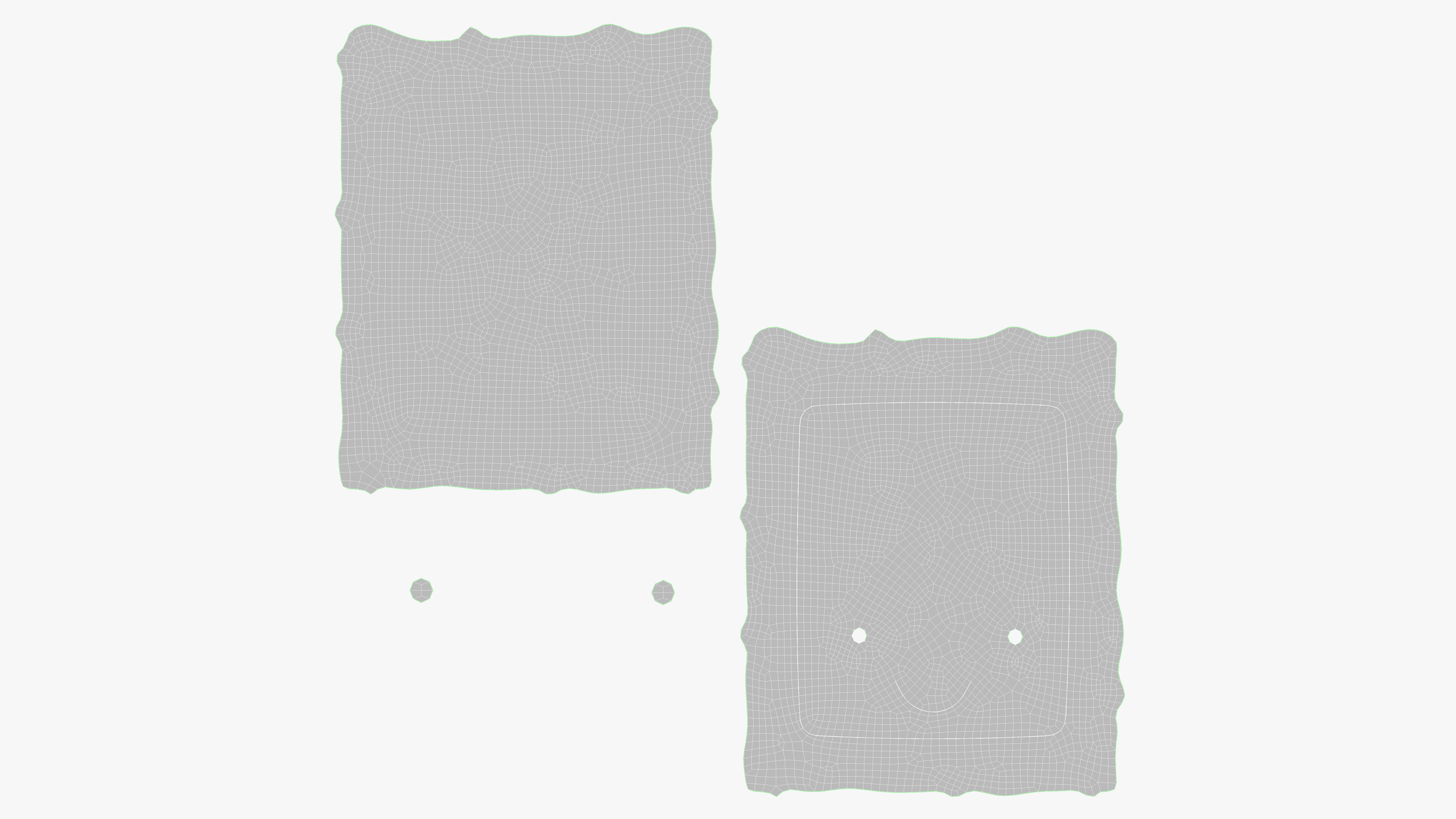 Ravioli Pillow Lying Down Low-poly 3D model_8