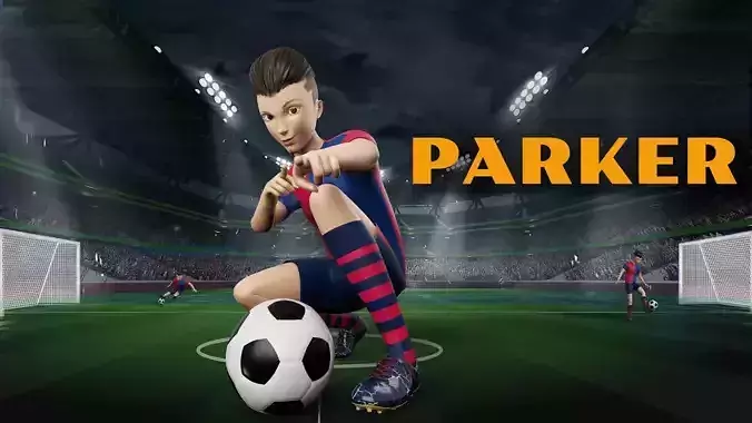 Football Player Parker - MAYA Rigged and Blender Rigged Low-poly 3D model