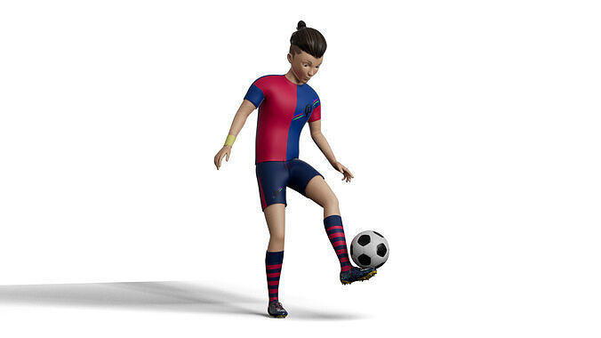 Football Player Parker - MAYA Rigged and Blender Rigged Low-poly 3D model