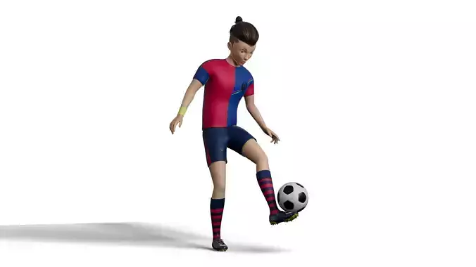 Football Player Parker - MAYA Rigged and Blender Rigged Low-poly 3D model