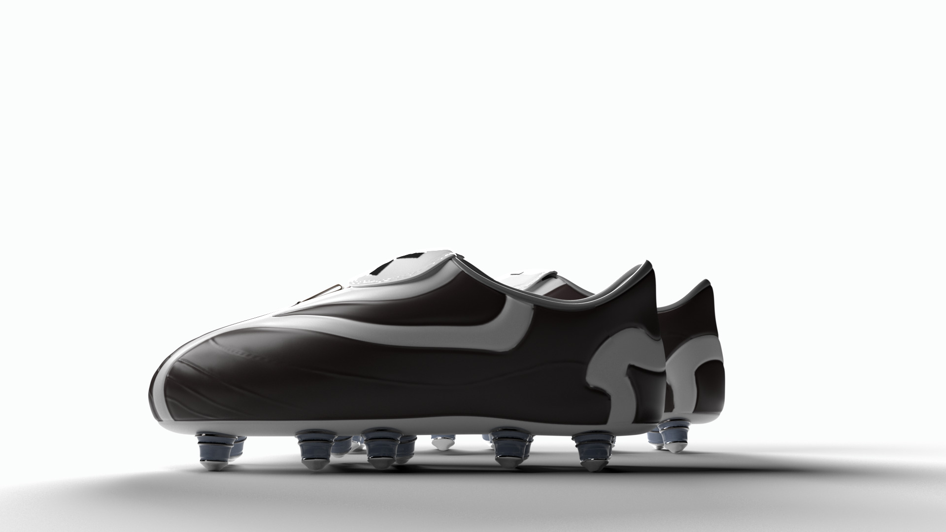 Running field shoes Low-poly 3D model_2