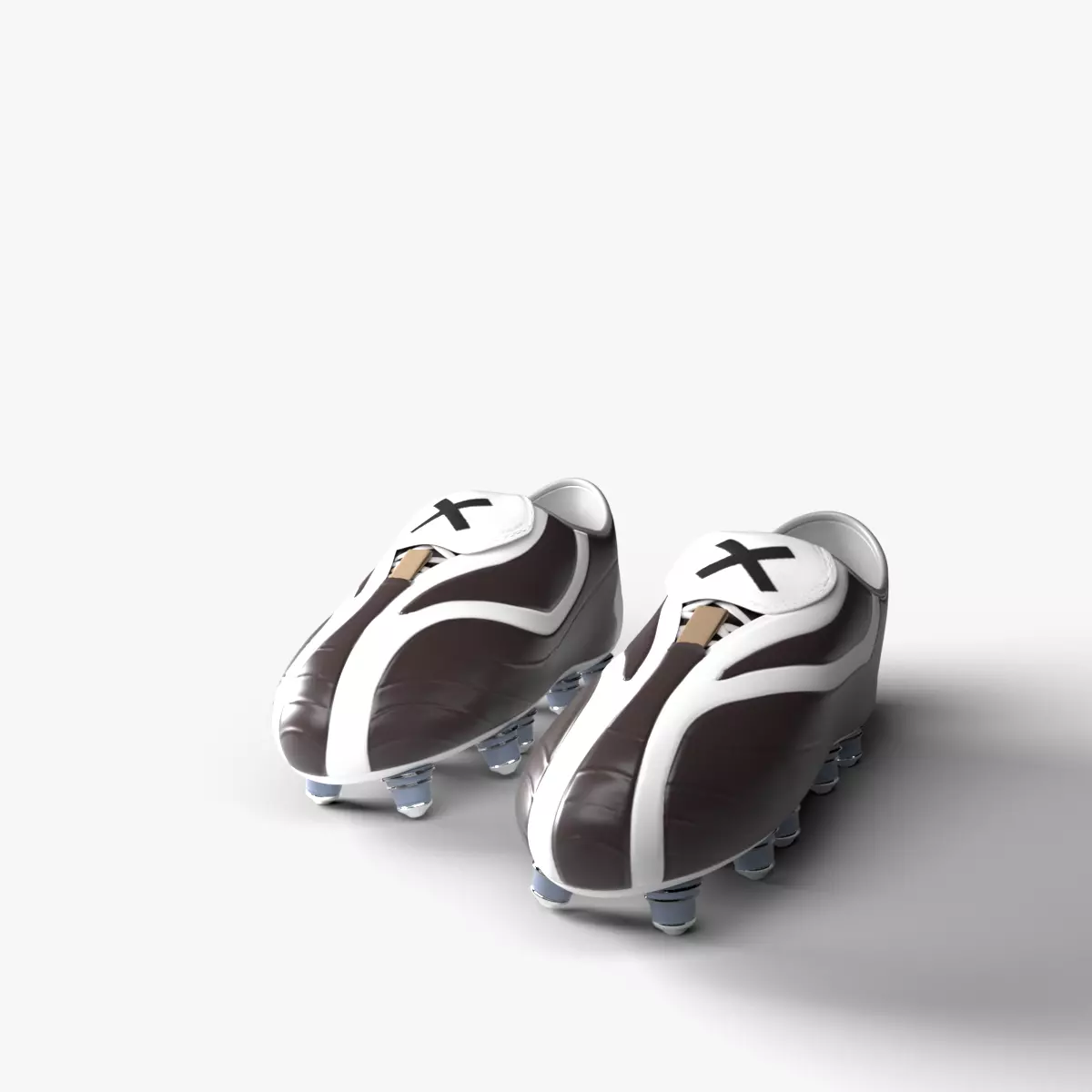 Running field shoes Low-poly 3D model_0