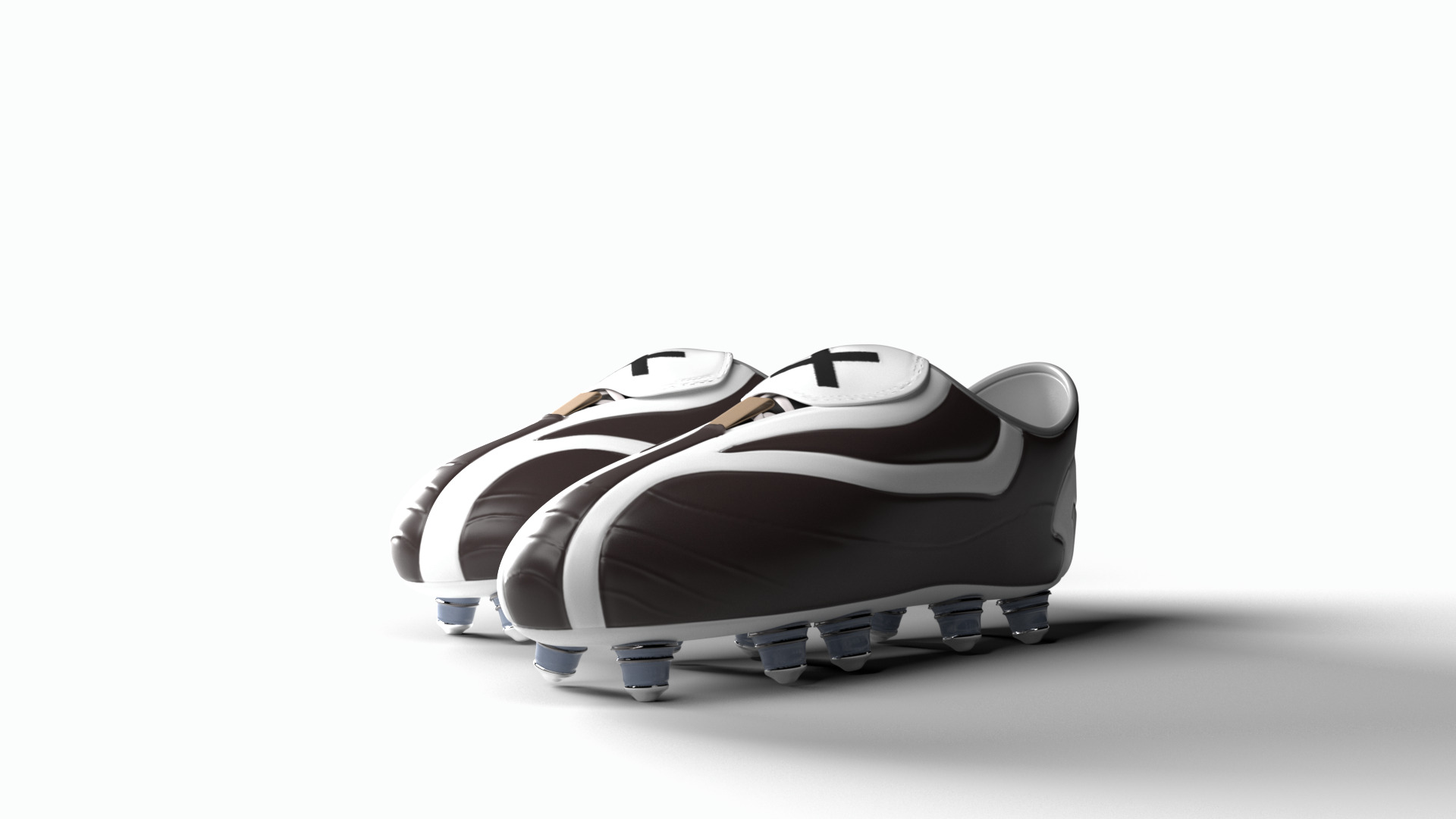 Running field shoes Low-poly 3D model_1