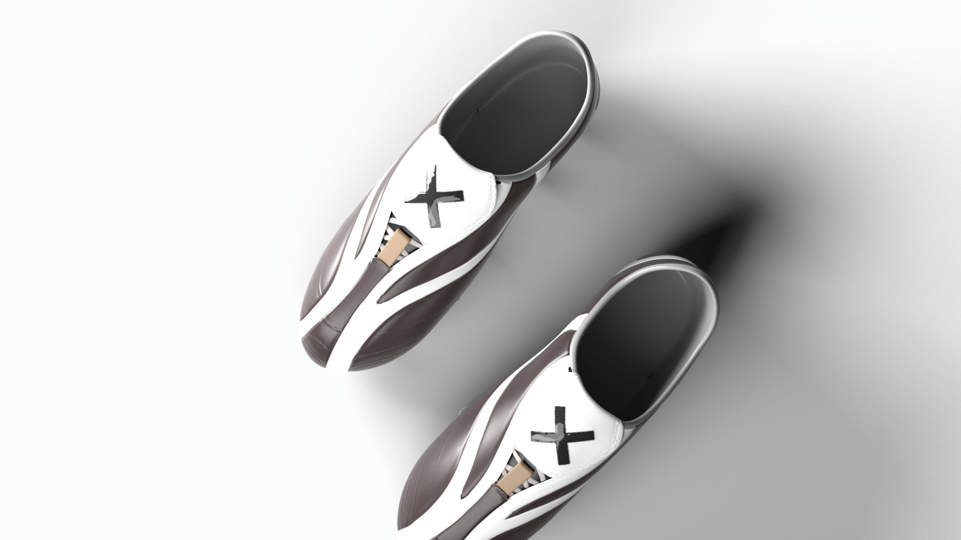 Running field shoes Low-poly 3D model_3